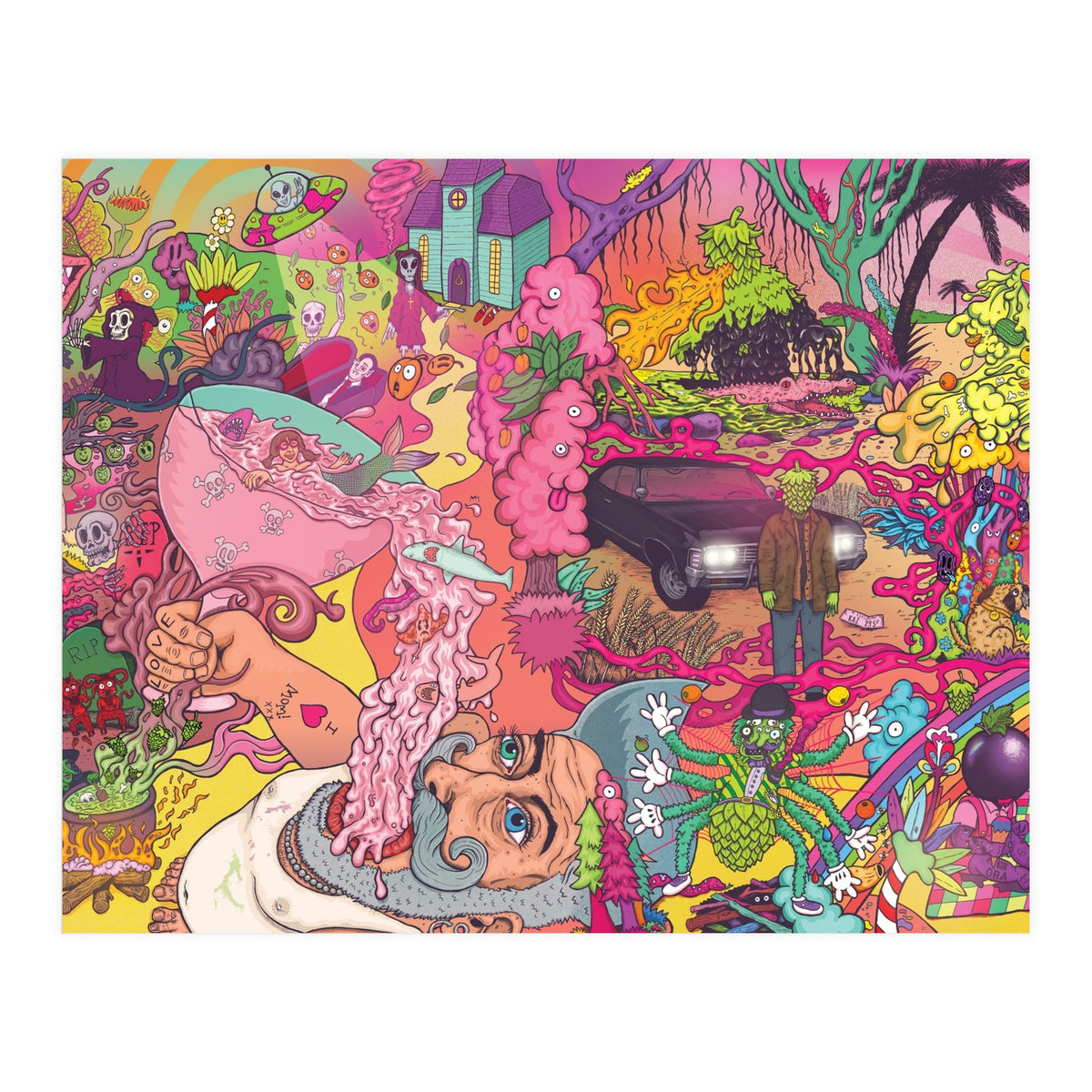 ABBEYDALE BREWERY COLLAB SERIES 1 & 2 FULL ILLUSTRATION - YEASTIE BOYS UK, NORTHERN MONK, ORGINS FYNE ALES, HAAND, BREW YORK, BLACK JACK, THORNBRIDGE, WILDE CHILD, RIDGESIDE, TORRSIDE, BOX SOCIAL, ORA BREWING (Print Only)