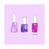 Nail Polish Watercolour | Purple (Print Only) thumbnail