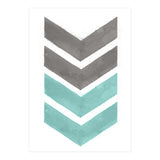 Mint Grey Chevron Print (Print Only) thumbnail
