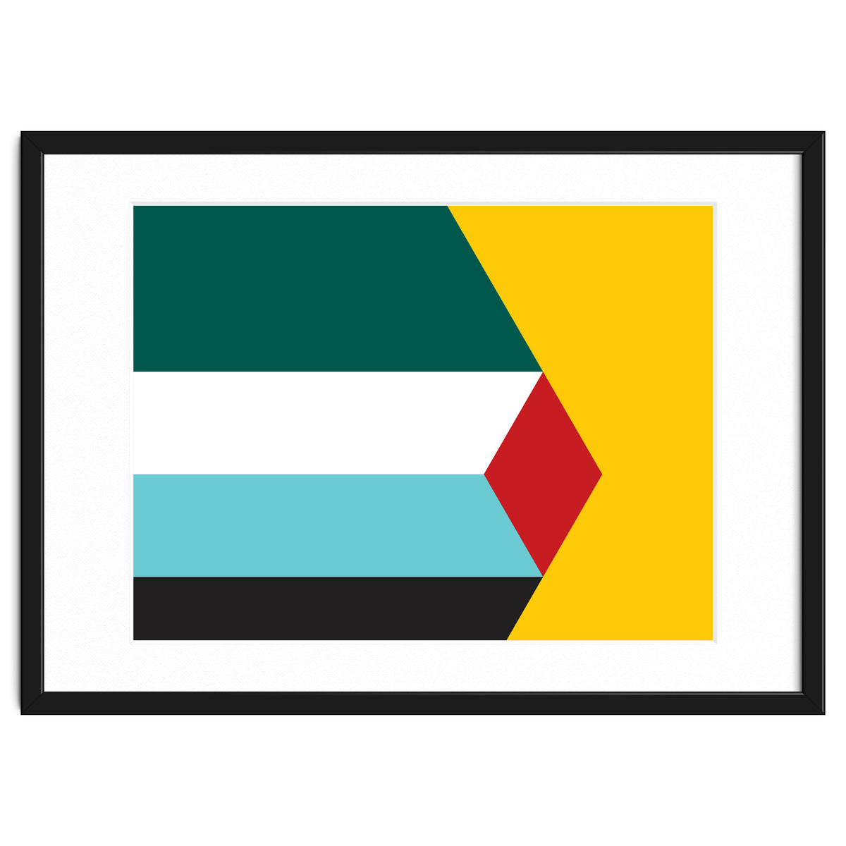 Geometric Shapes No. 43 - yellow & green