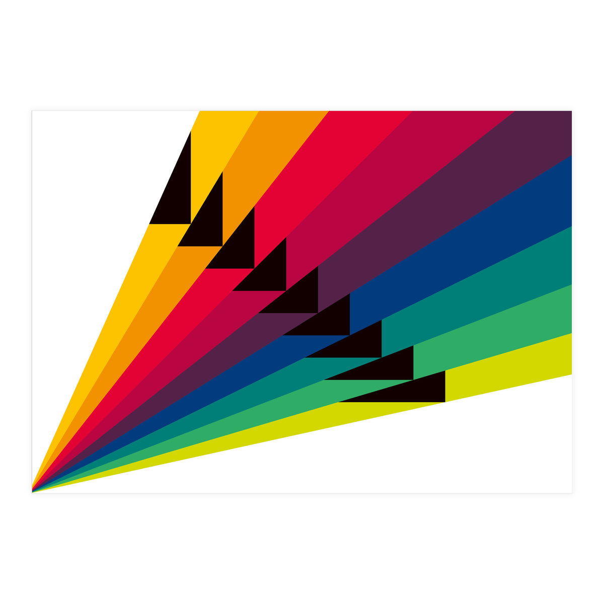 Geometric shapes No. 255 - multi coloured stripes (Print Only)