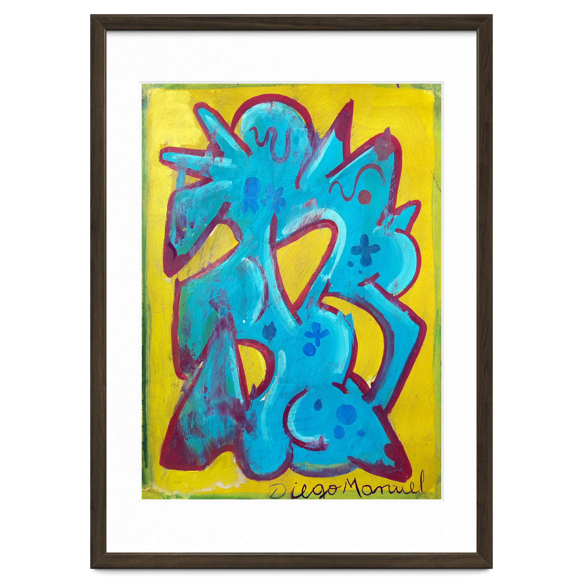 Forma Celeste Sobre Amarillo 4