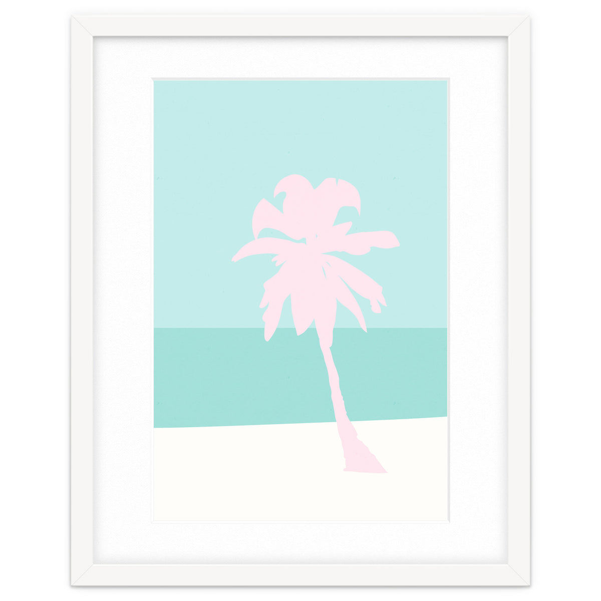 Minimal Palm Tree - Turquoise Coast