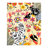 Yin Yang, Vintage Botanical Tiger Jungle, Balance Positivity Peace, Forest Animals Wild Cat (Print Only) thumbnail