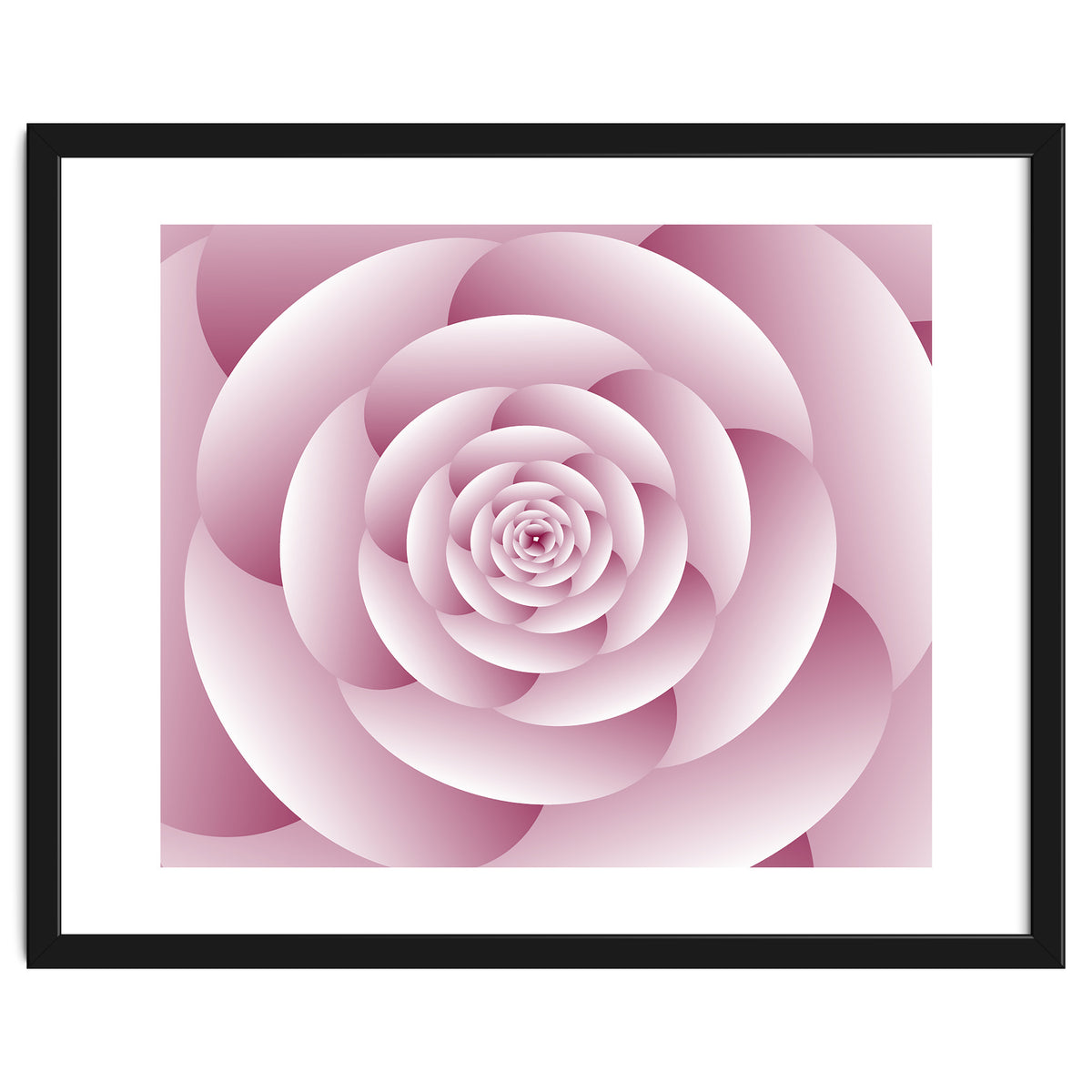 Abstract Rose Spiral 3D Art