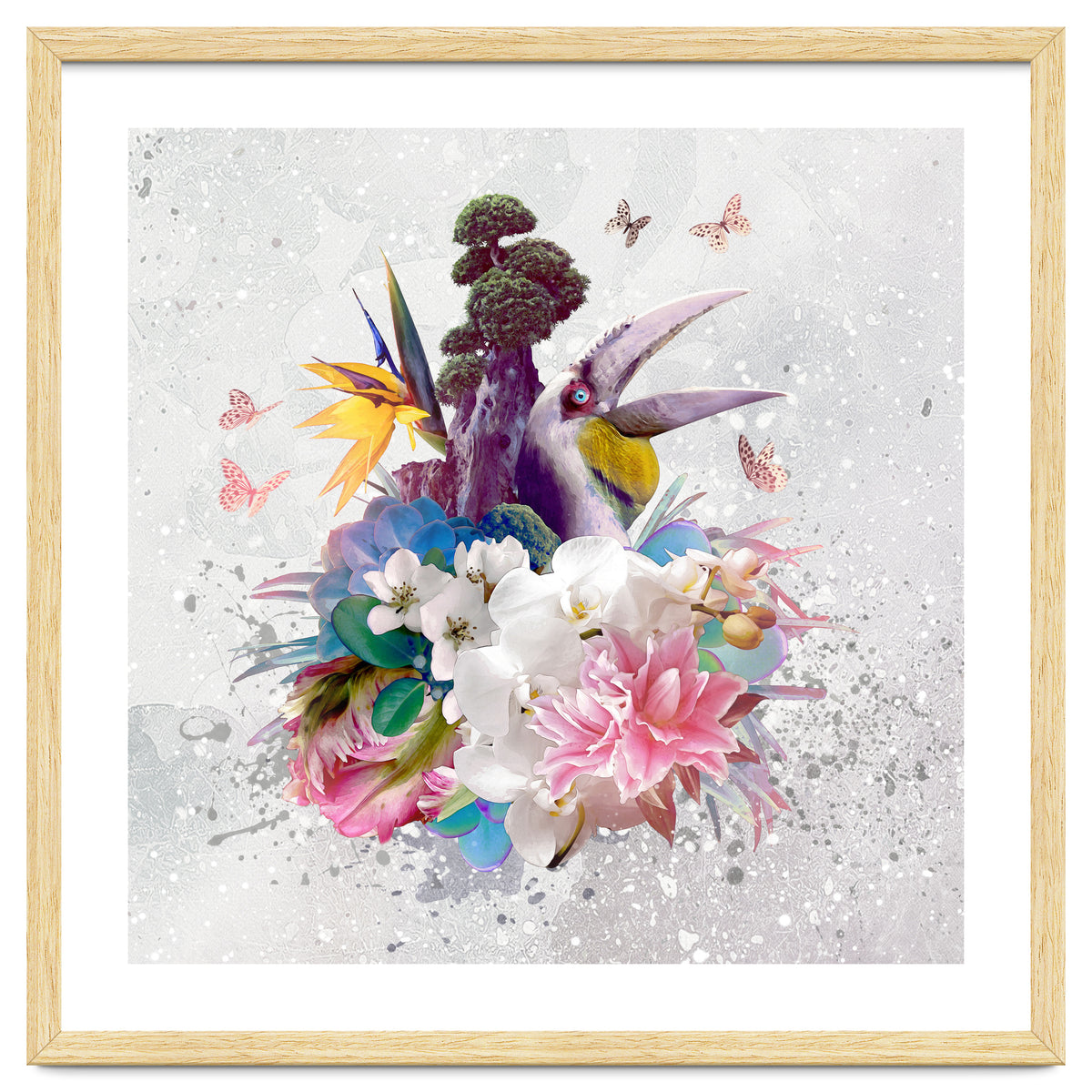 Floral Hornbill Grey