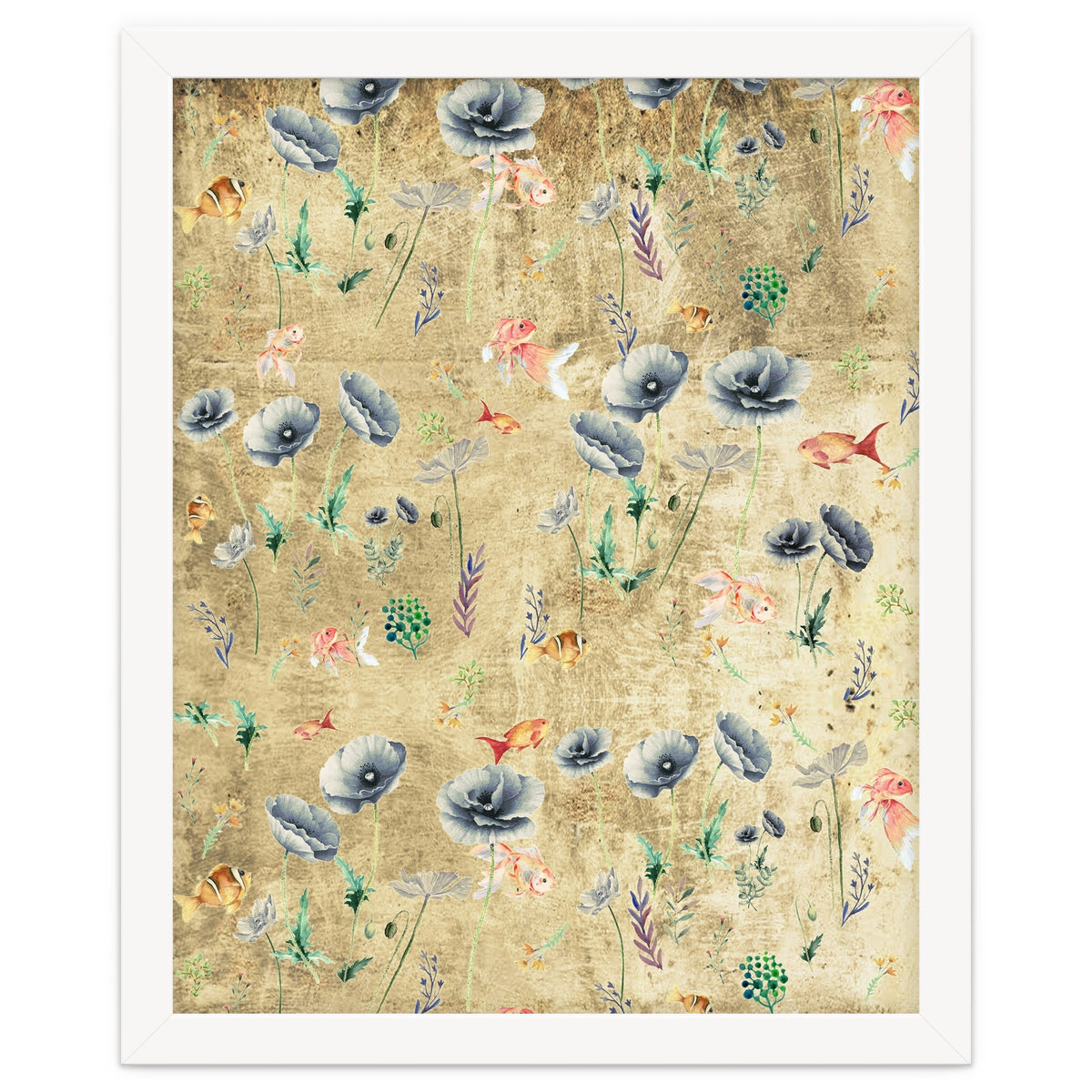 Fishes & Garden #Gold-plated