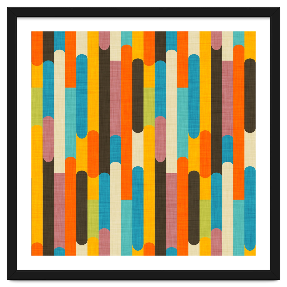 Retro Color Block Orange