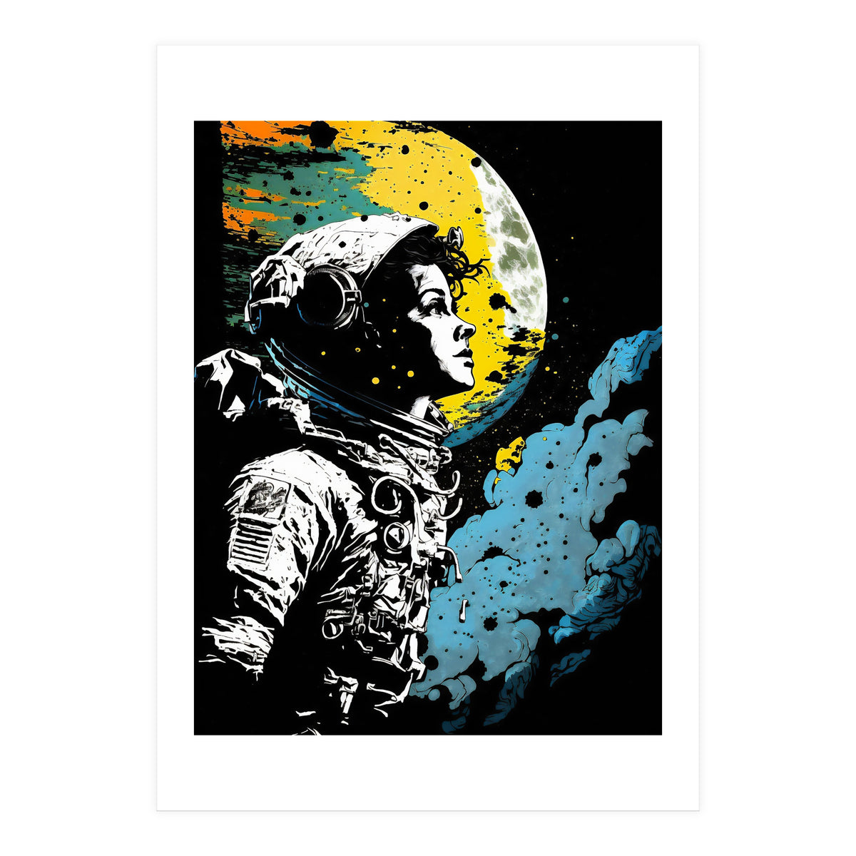 Astronaut Girl Illustration (Print Only)