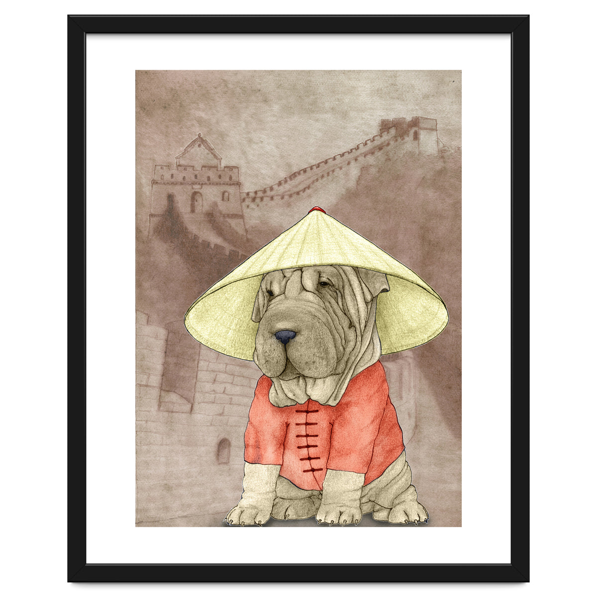 Sharpei With The Great Wall