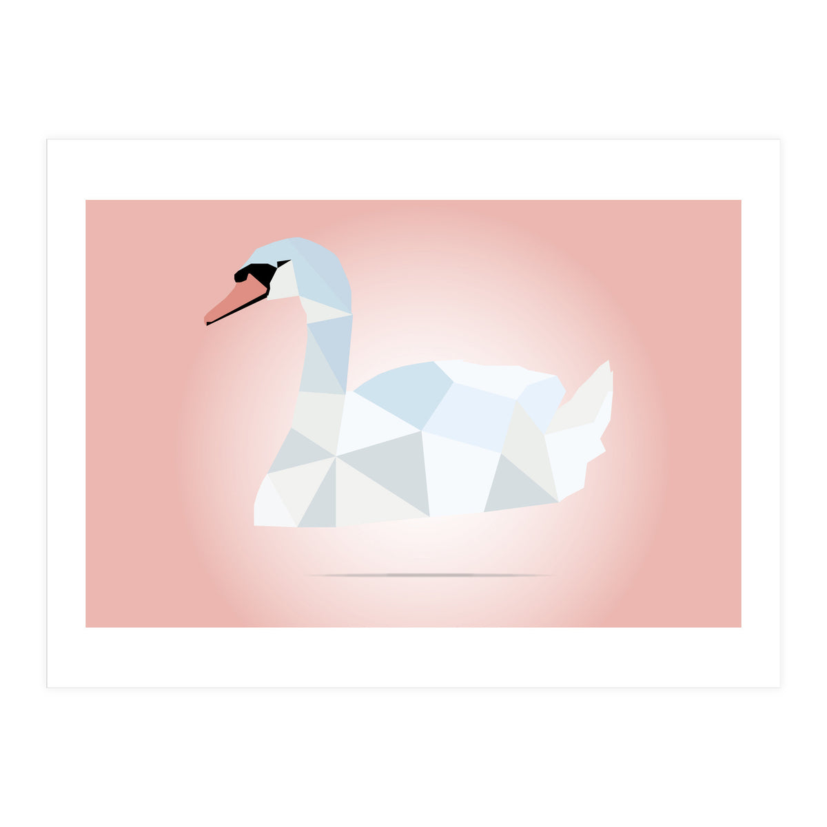 Swan Low Poly Art (Print Only)