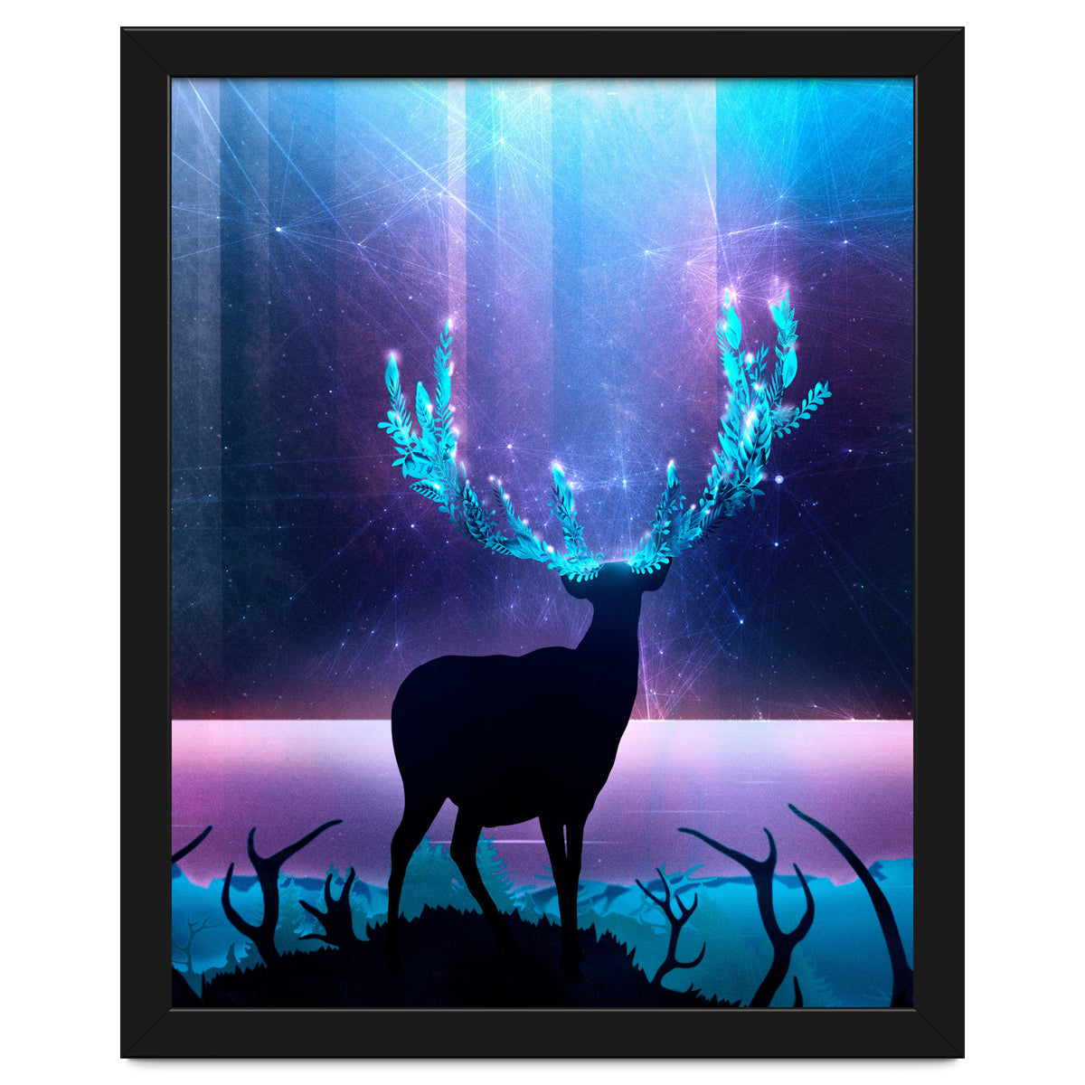 Greenery Deer - Sterling Magenta