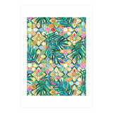 Gilded Moroccan Mosaic Tiles with Palm Leaves  (Print Only) thumbnail