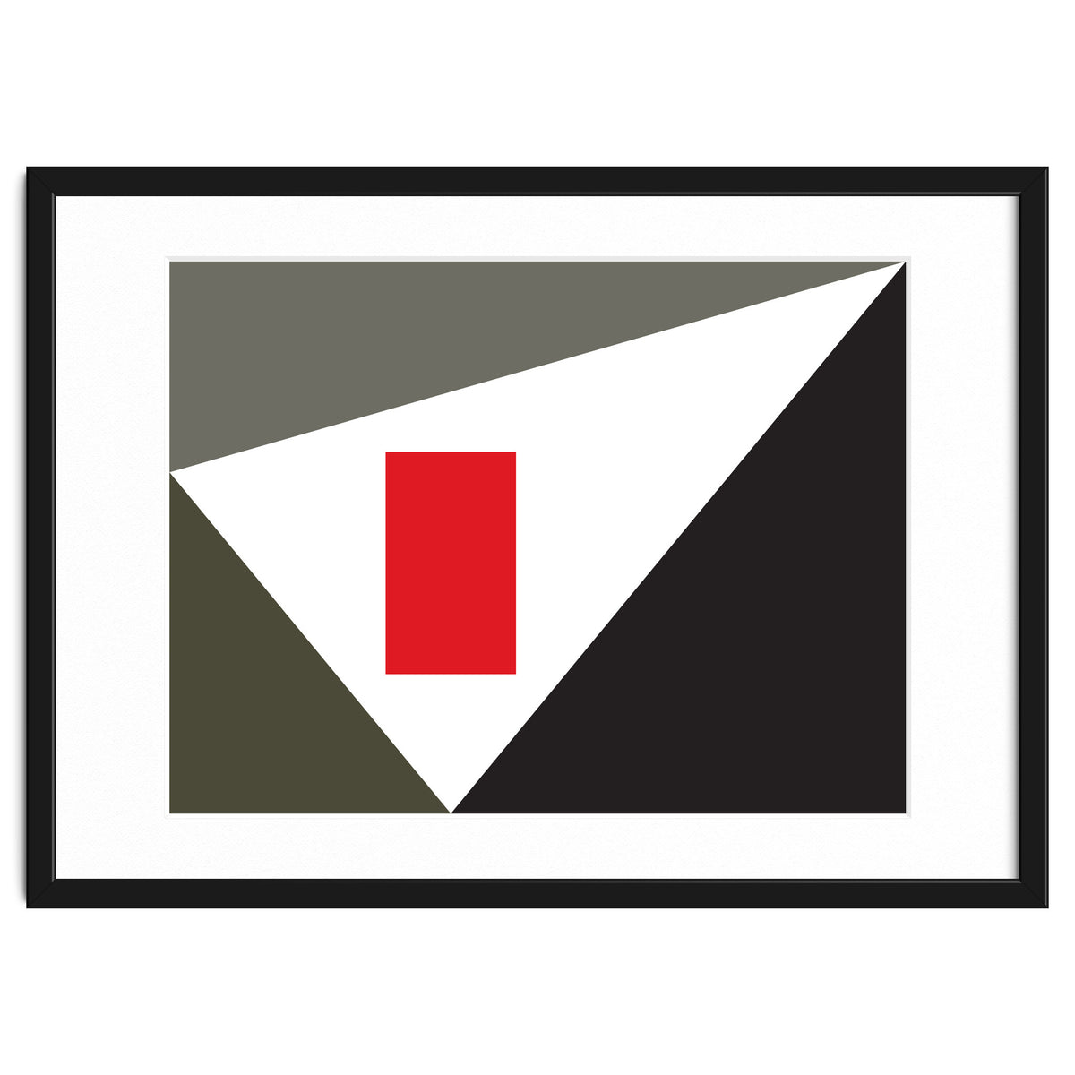 Geometric Shapes No. 86 - grey & red