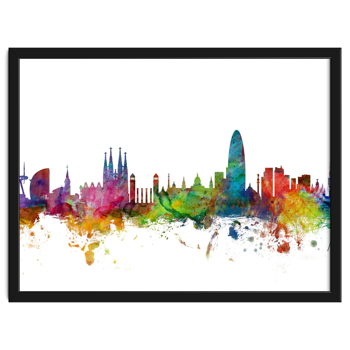 Barcelona Spain Skyline