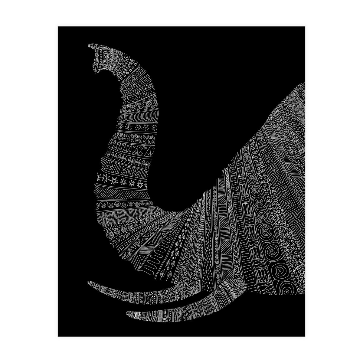 Elephant (on Black) (Print Only)