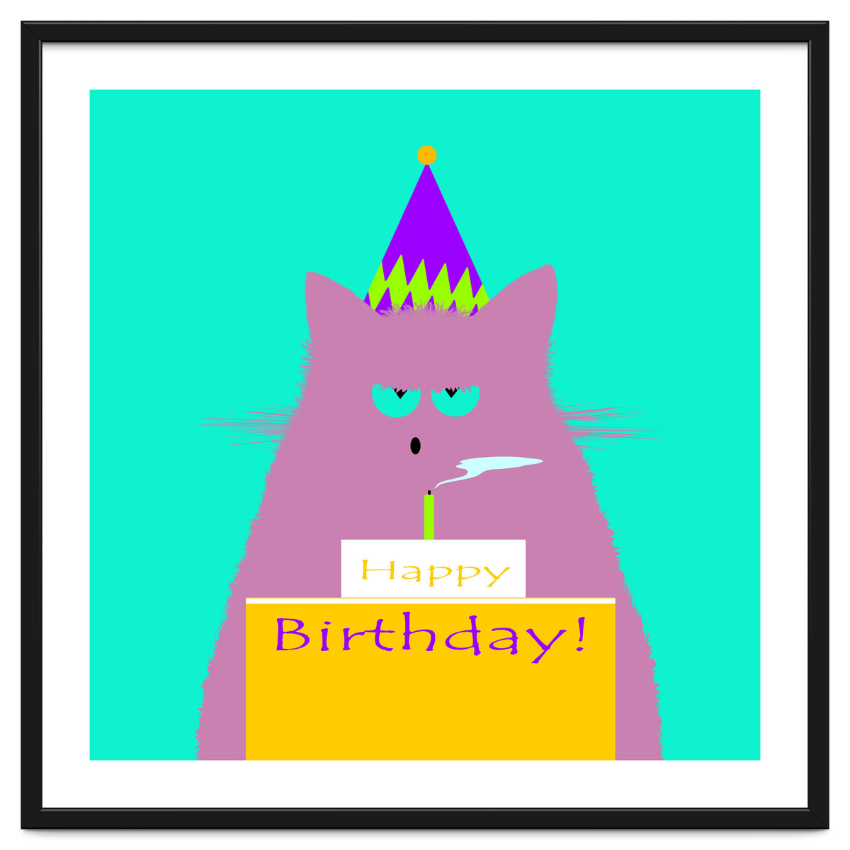 Birthday Lilac Cat