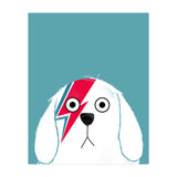 Doozal Dog Bowie White (Print Only) thumbnail