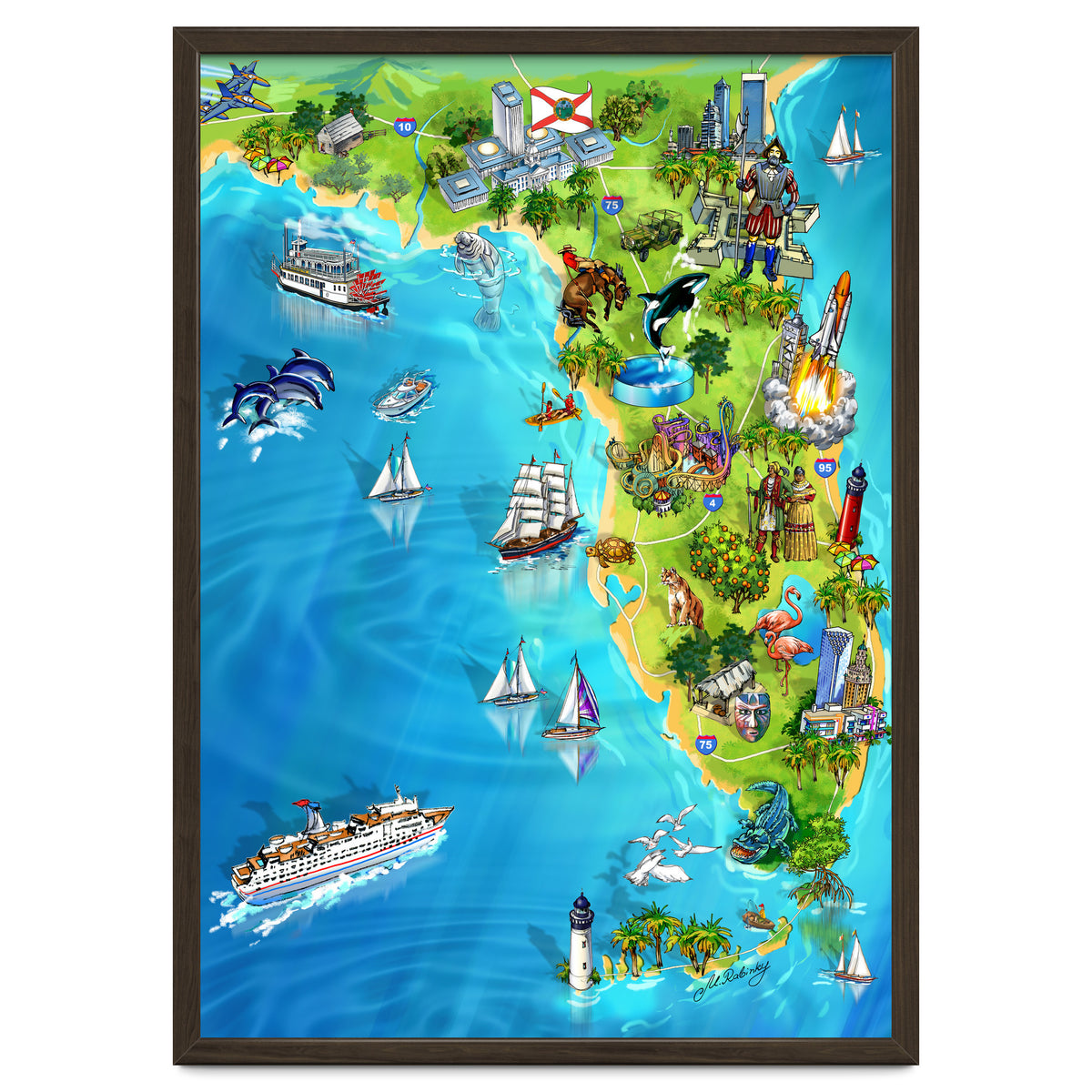 Florida Illustrated Map