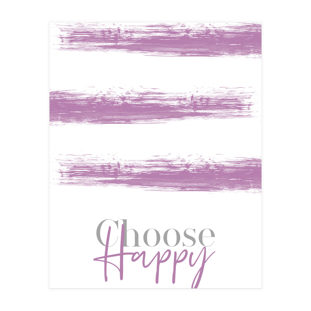 Text Art CHOOSE HAPPY | pink (Print Only)