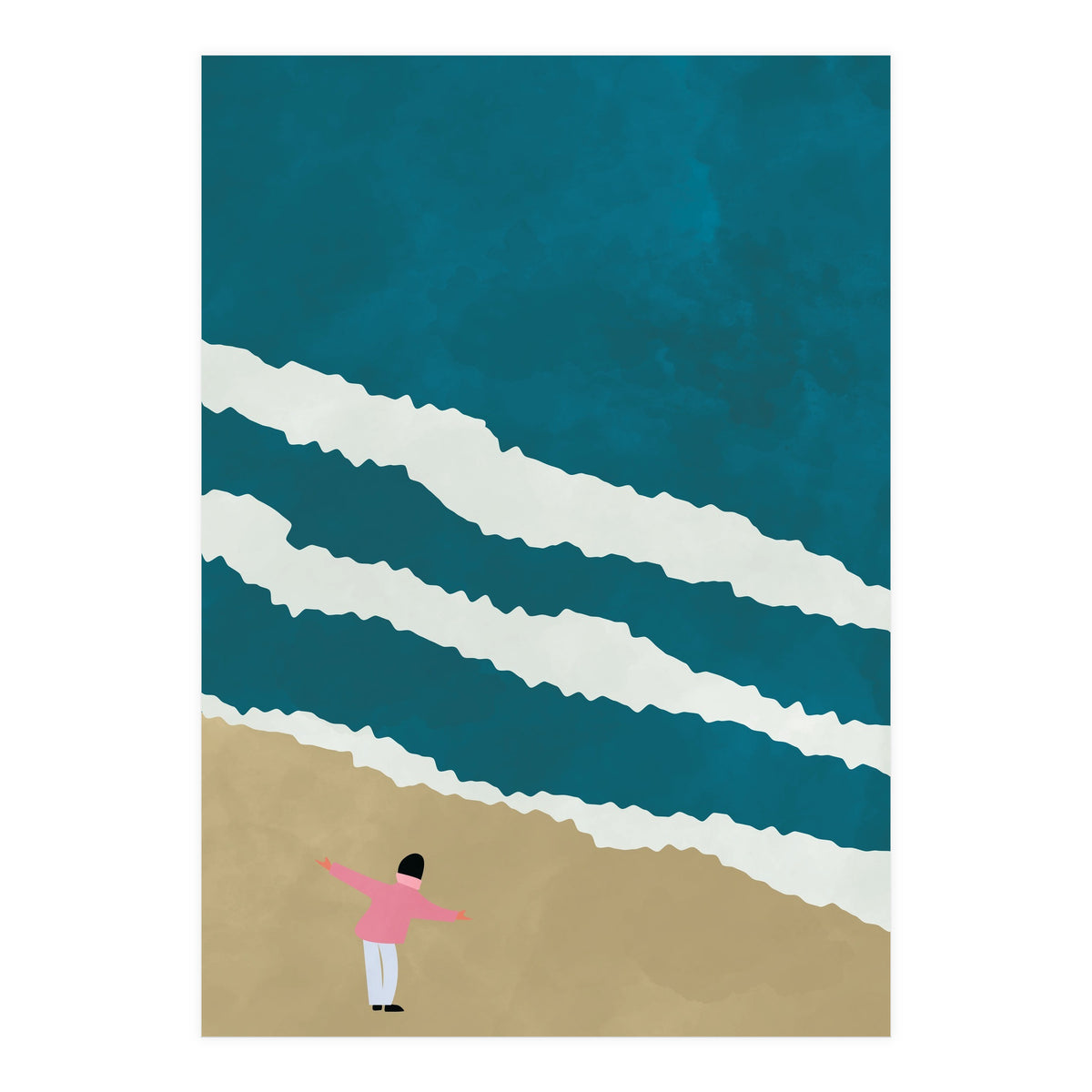 Minimalist Beach Illustration (Print Only)