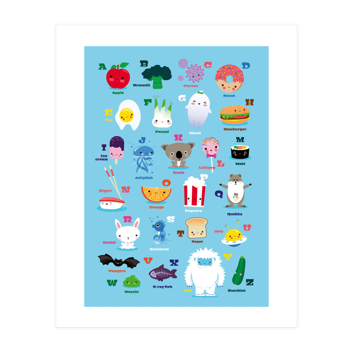 Nursery Kawaii Abc (Print Only)
