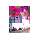 Blossom Is Just Around The Corner, Bougainvillea Tropical Greece Architecture, Botanical SummerTravel Bohemian (Print Only) thumbnail