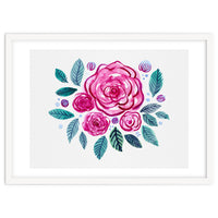 Watercolor rose bouquet