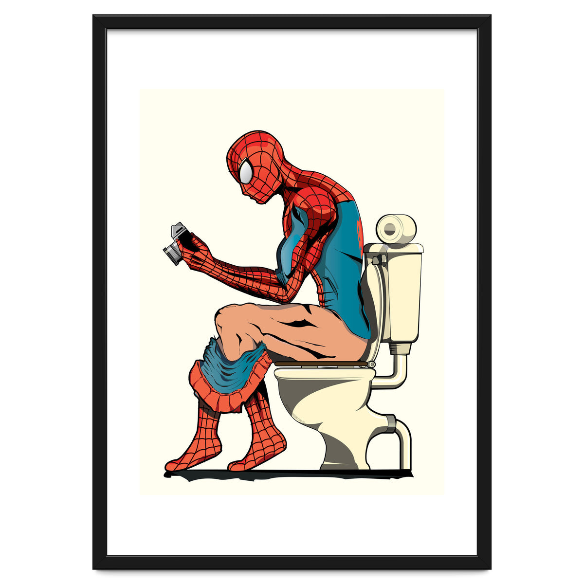 Spider-man on the Toilet, funny bathroom humour