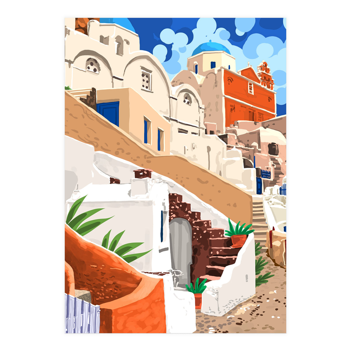 Somewhere Far Far Away | Sicily Italy Greece Architecture | Travel Buildings Beautiful Cityscape (Print Only)