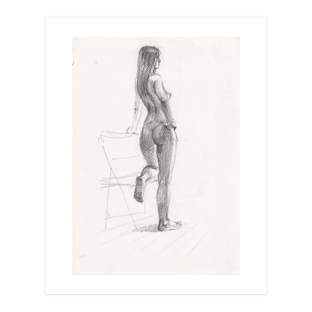 Erotic Sketch Drawing Art (Print Only)