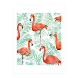 Flamingo And Mint Palm (Print Only) thumbnail