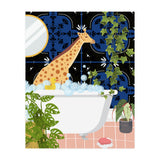 Giraffe Taking a Bubble Bath (Print Only) thumbnail