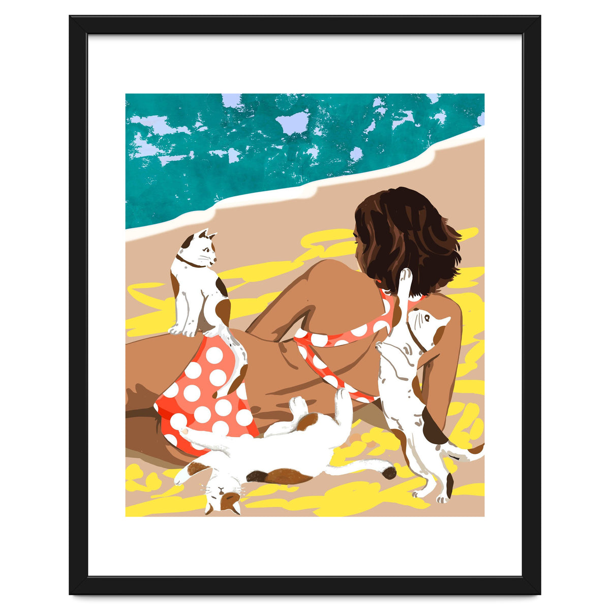 Cat Mom On The Beach