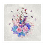 Floral Alcedo Atthis  (Print Only) thumbnail