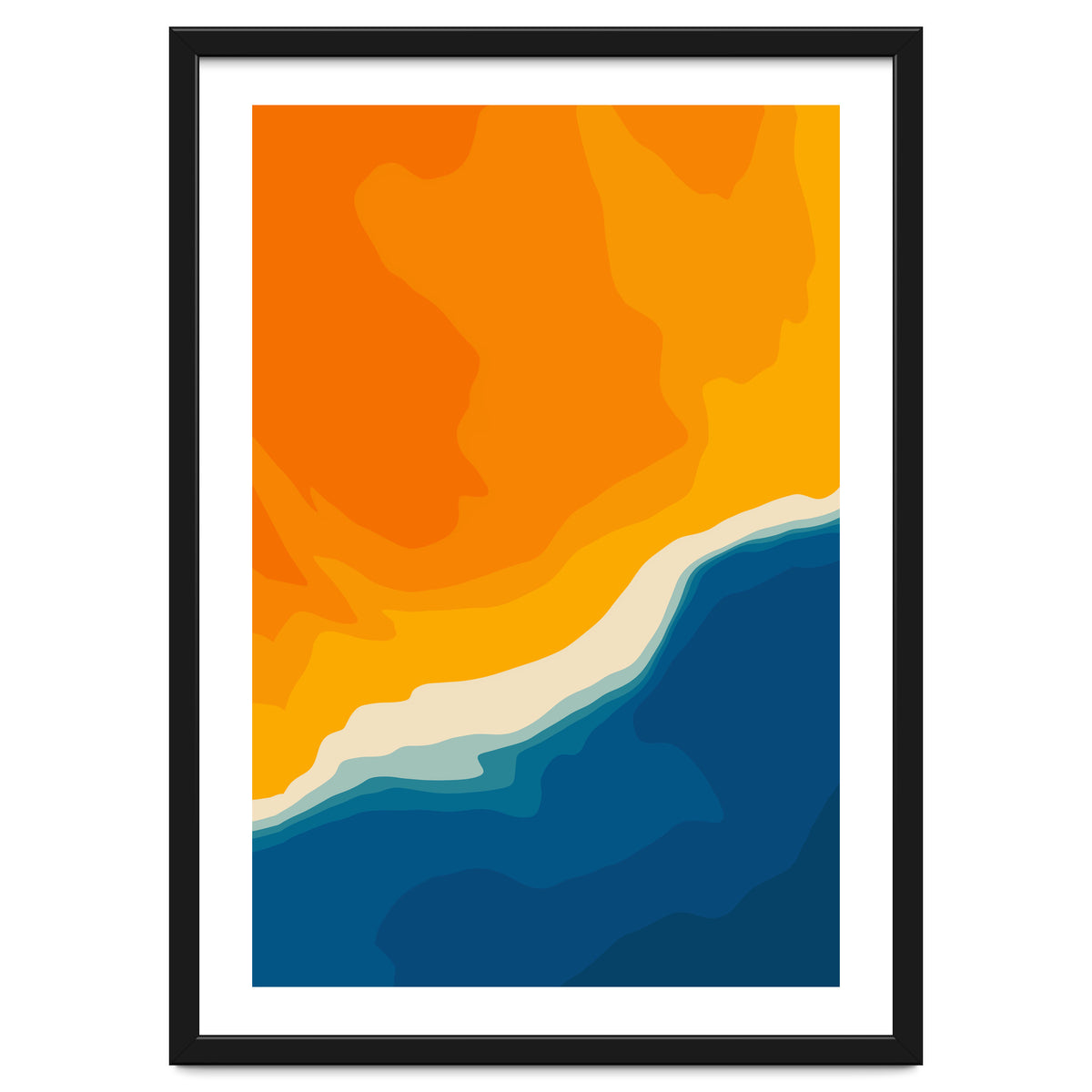 Seascape aerial view