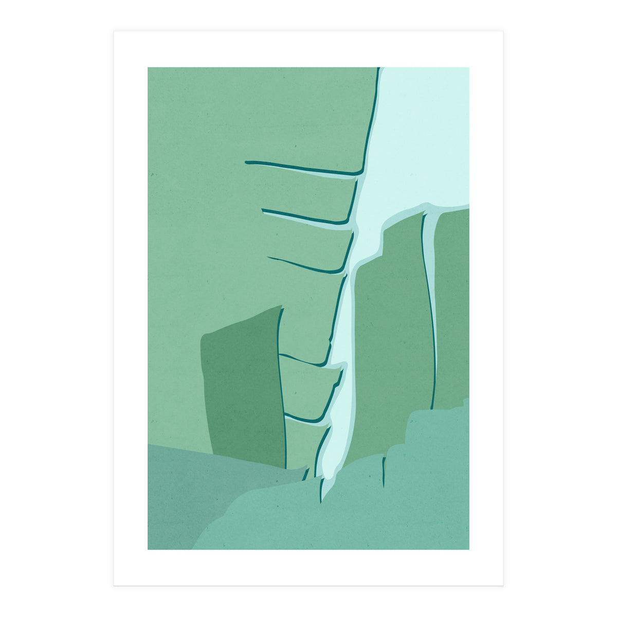 Abstract Banana Leaves One - Greener Eden (Print Only)