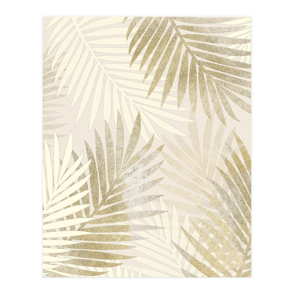 Relaxing Palms-Gold (Print Only)