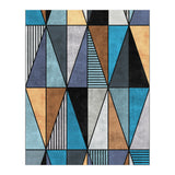 Colorful Concrete Triangles - Blue, Grey, Brown (Print Only) thumbnail