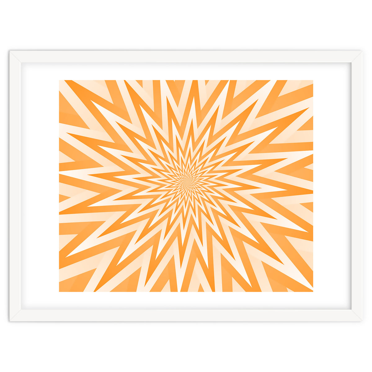 Abstract Orange Geometric Design Art