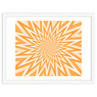 Abstract Orange Geometric Design Art