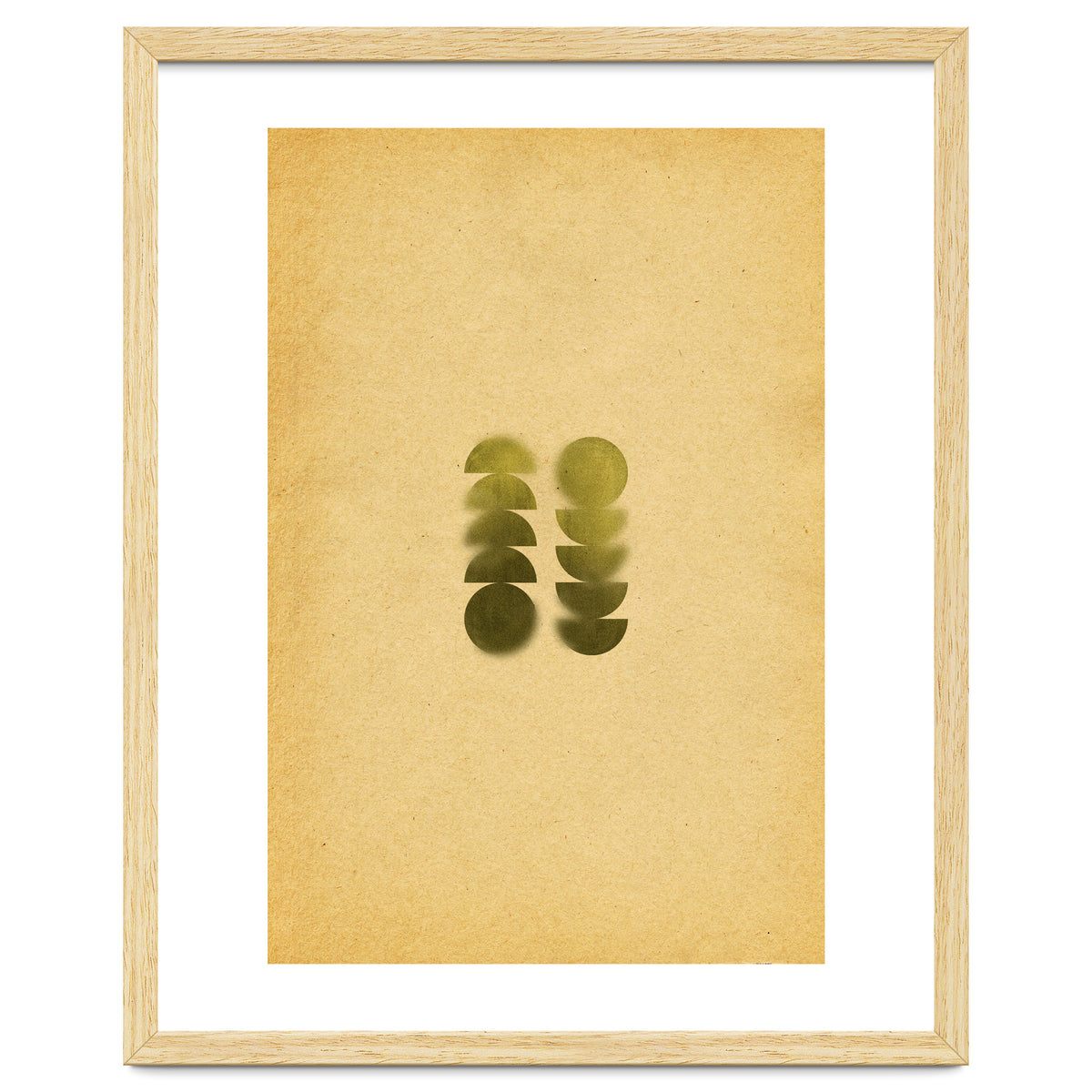 Green blurry geometric shapes