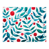 Watercolor Teal Branches (Print Only)