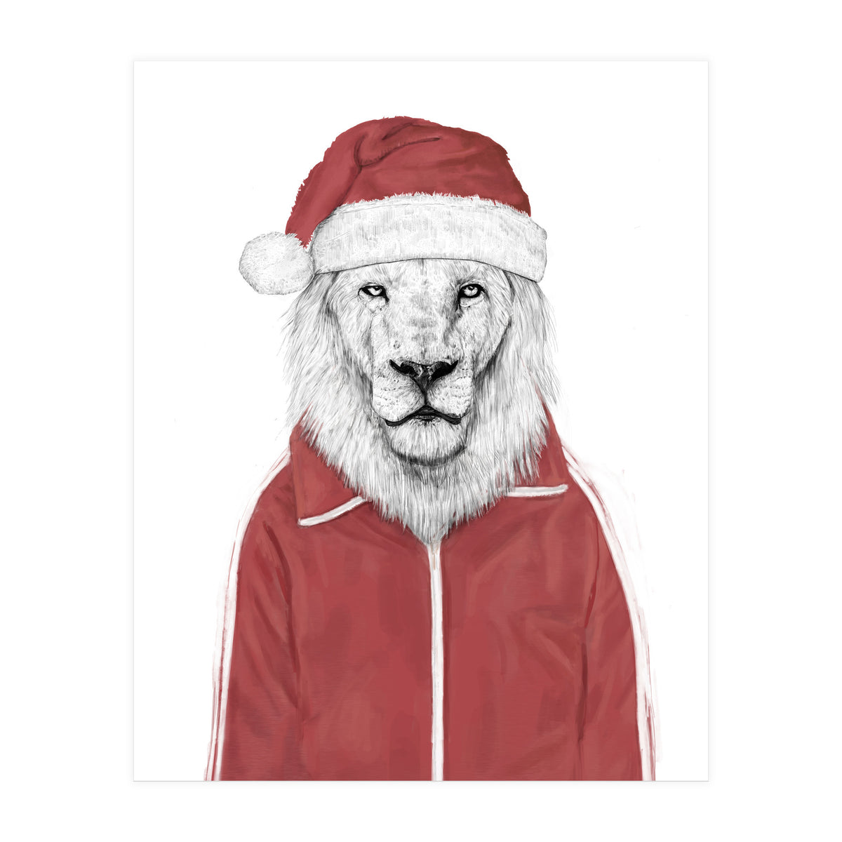 Santa Lion (Print Only)