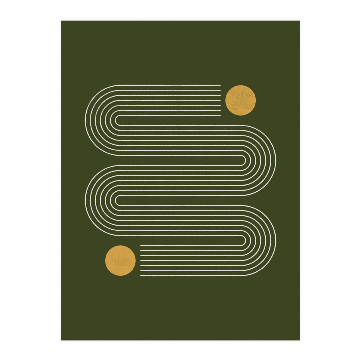 Mid-Century Modern No.25 - Woodblock Print (Print Only)