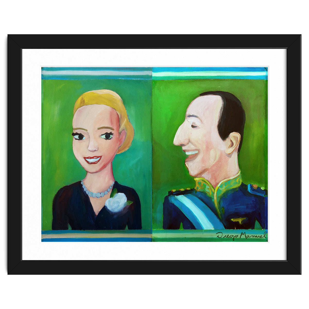 Evita y Juan Perón Díptico