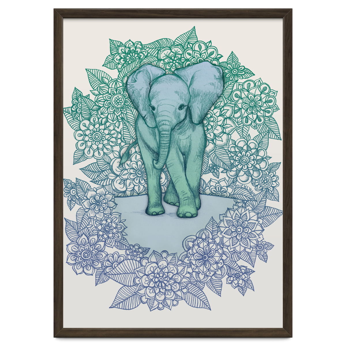 Emerald Elephant in the Lilac Evening