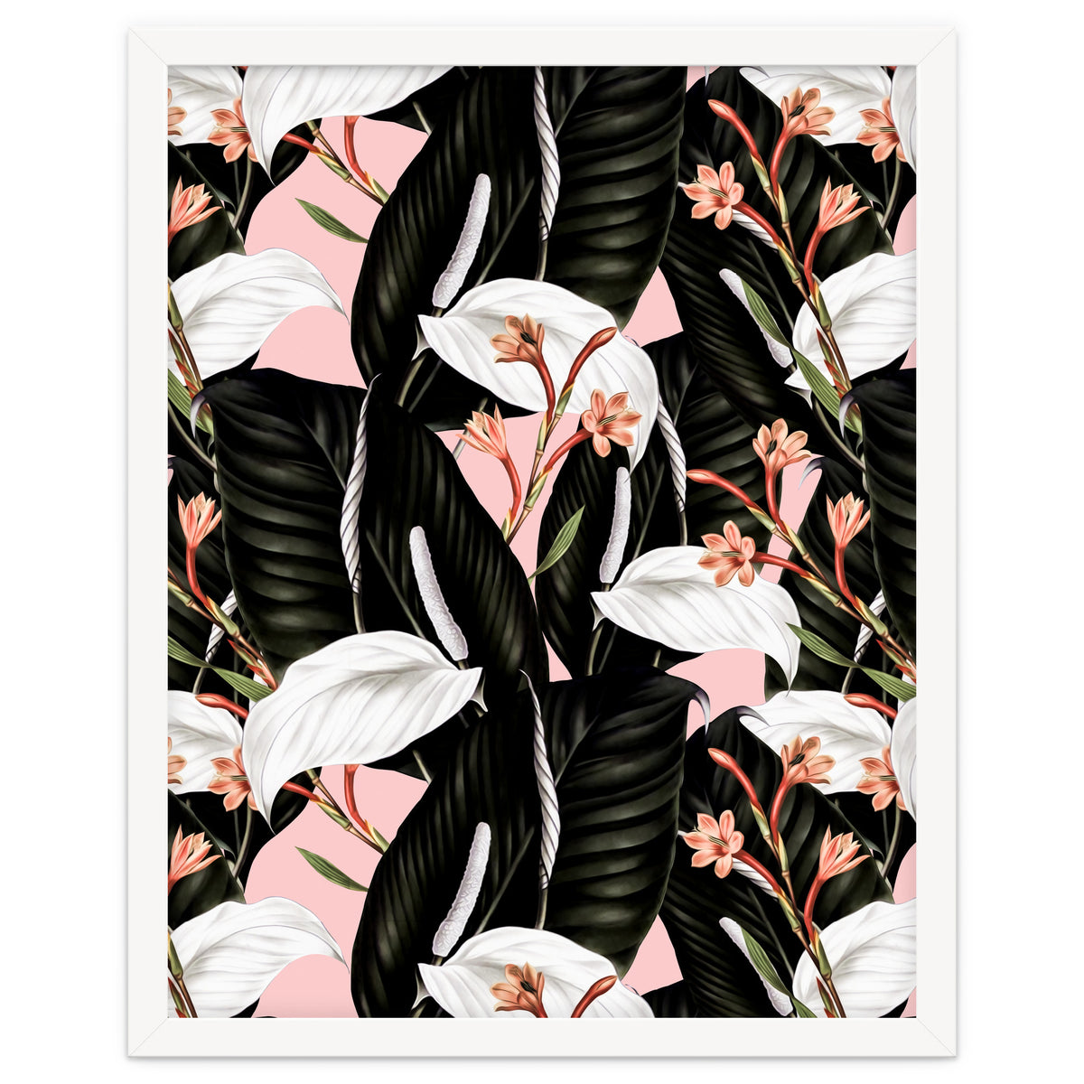 Flowery exotic botanical pink
