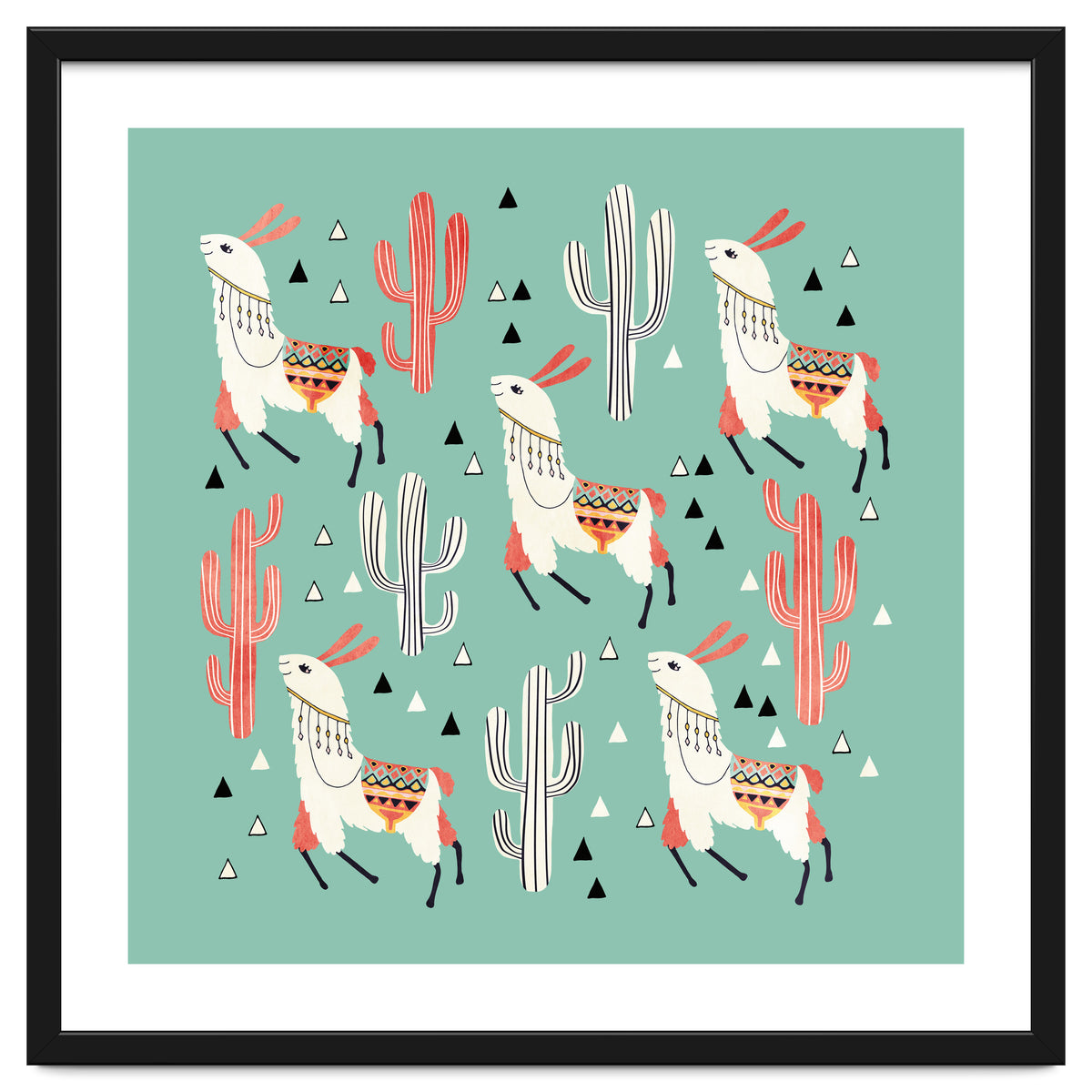 Llama In Green Desert