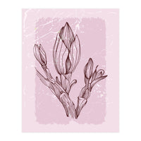 Magnolia Simple Minimal Geometric - Boho Botanical Leave (Print Only)